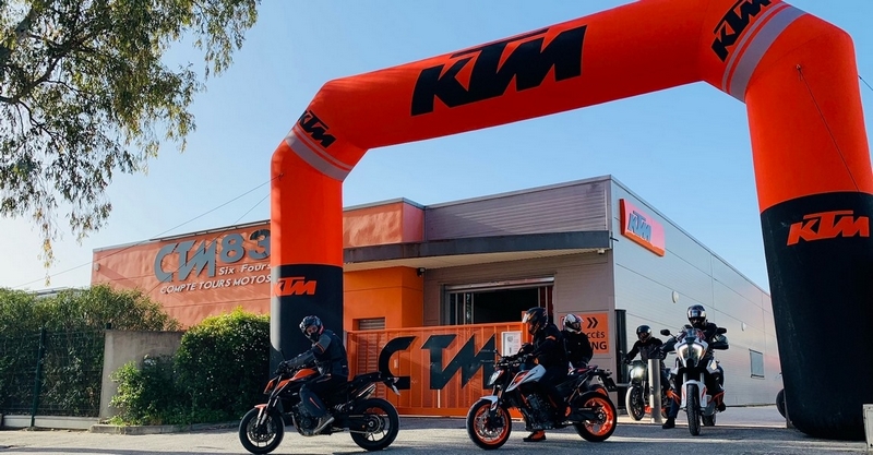 magasin ktm, vente -conseil équipement moto et réparation motos ktm GASGAS HUSQVARNA compte tours motos CTM 83 à six fours les plages Var