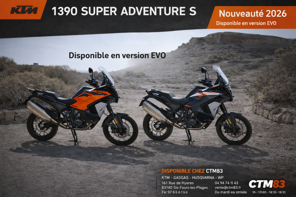 Moto Trail 1390 SUPER ADVENTURE S KTM modèle 2026